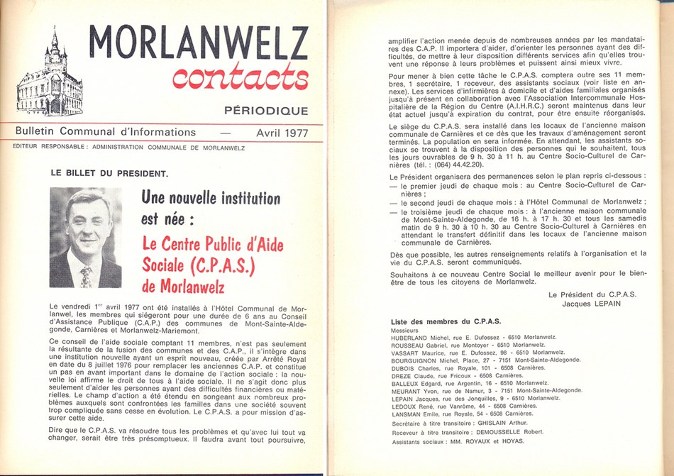 Souvenir : journal communal de 1977