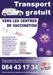 Transport gratuit vers les centres de vaccination