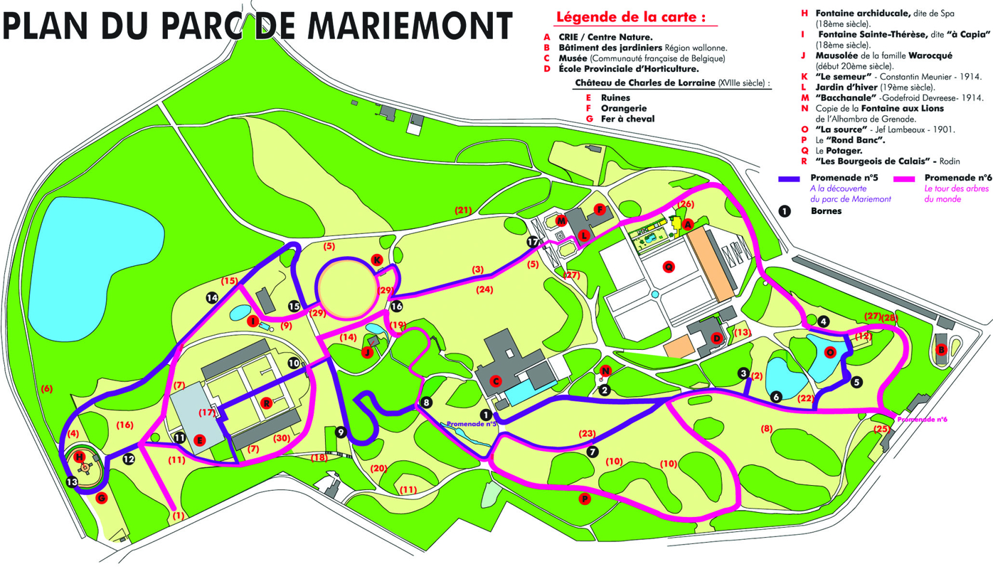 Plan du Parc de Mariemont